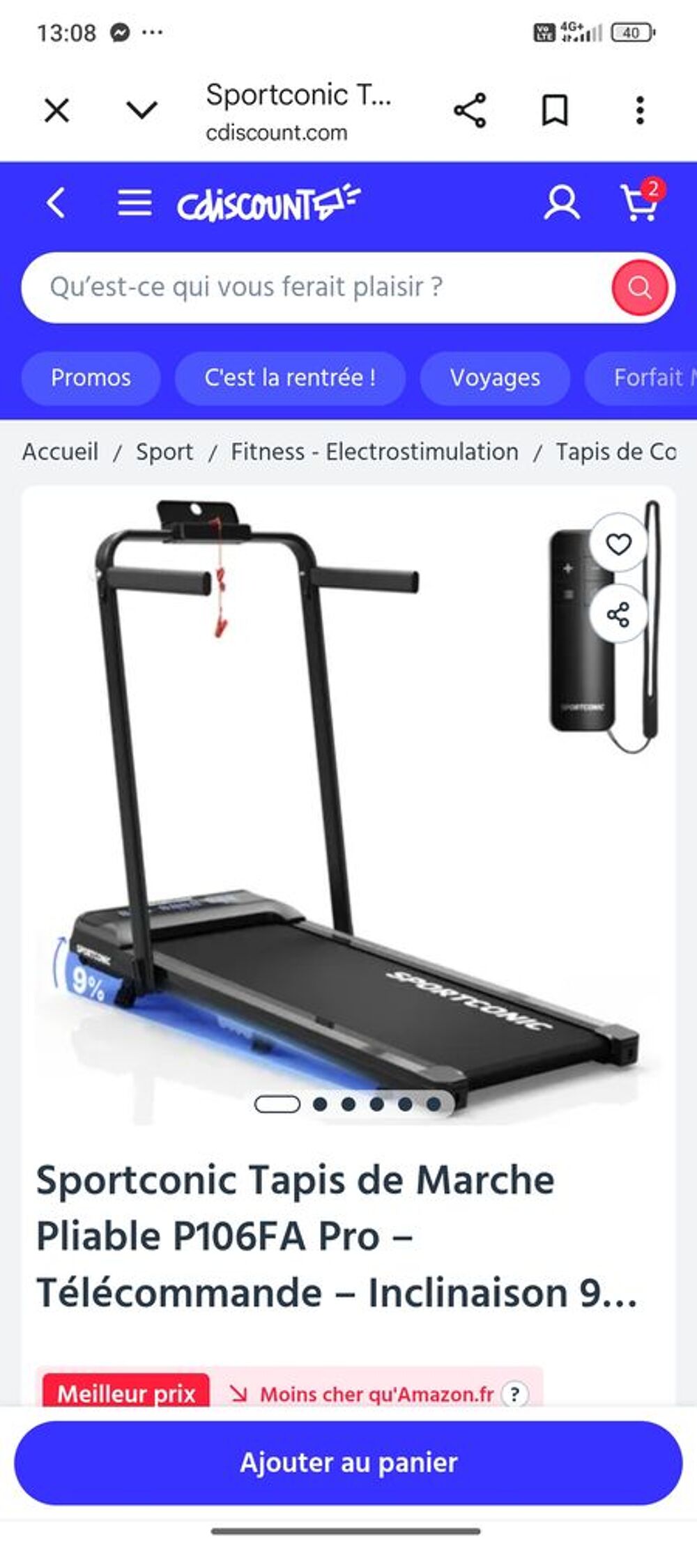  tapis de marche Sports