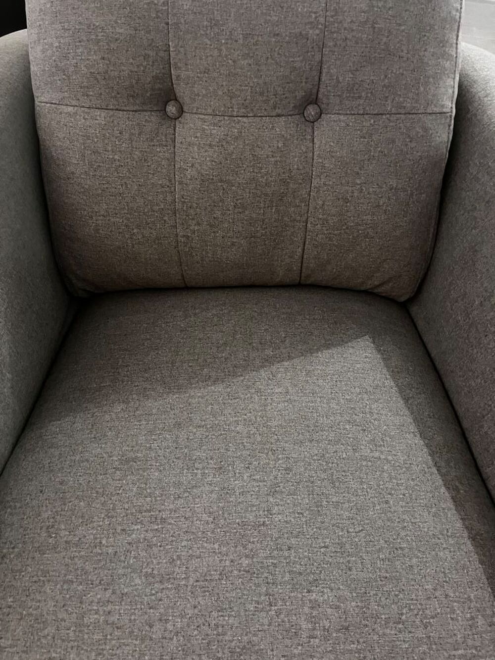 Fauteuil, tissu gris, neuf Meubles