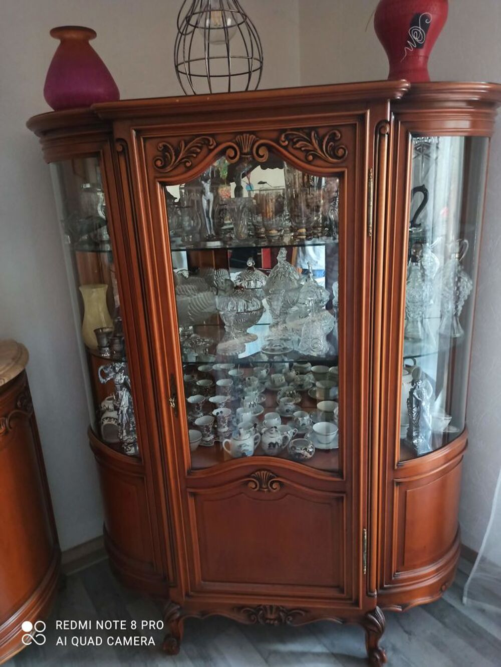 Vaisselier vitrine d'angle en merisier Meubles