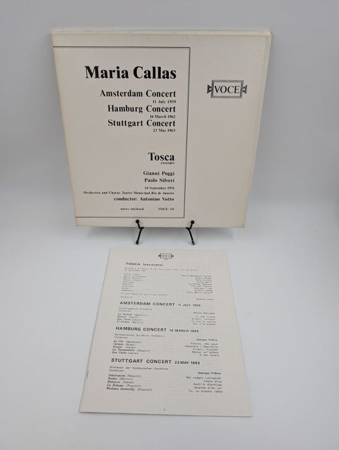Coffret Vinyle 33 tours Maria Callas : Concerts Tosca 7 Vulbens (74)