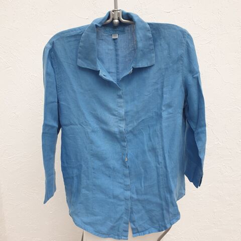 Chemise / Blouse bleue Lin Manches  Lin'n Laundry T 42 42 Antony (92)