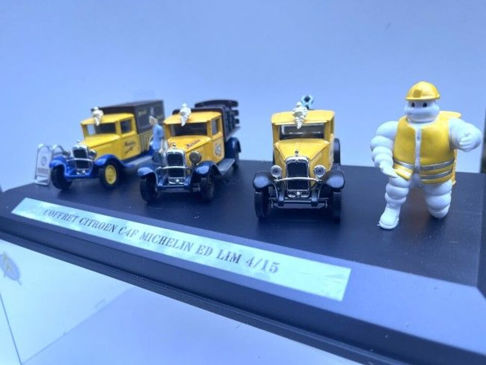 Coffret vintage avec 3 Citroen Michelin C4F en &eacute;dition lim 