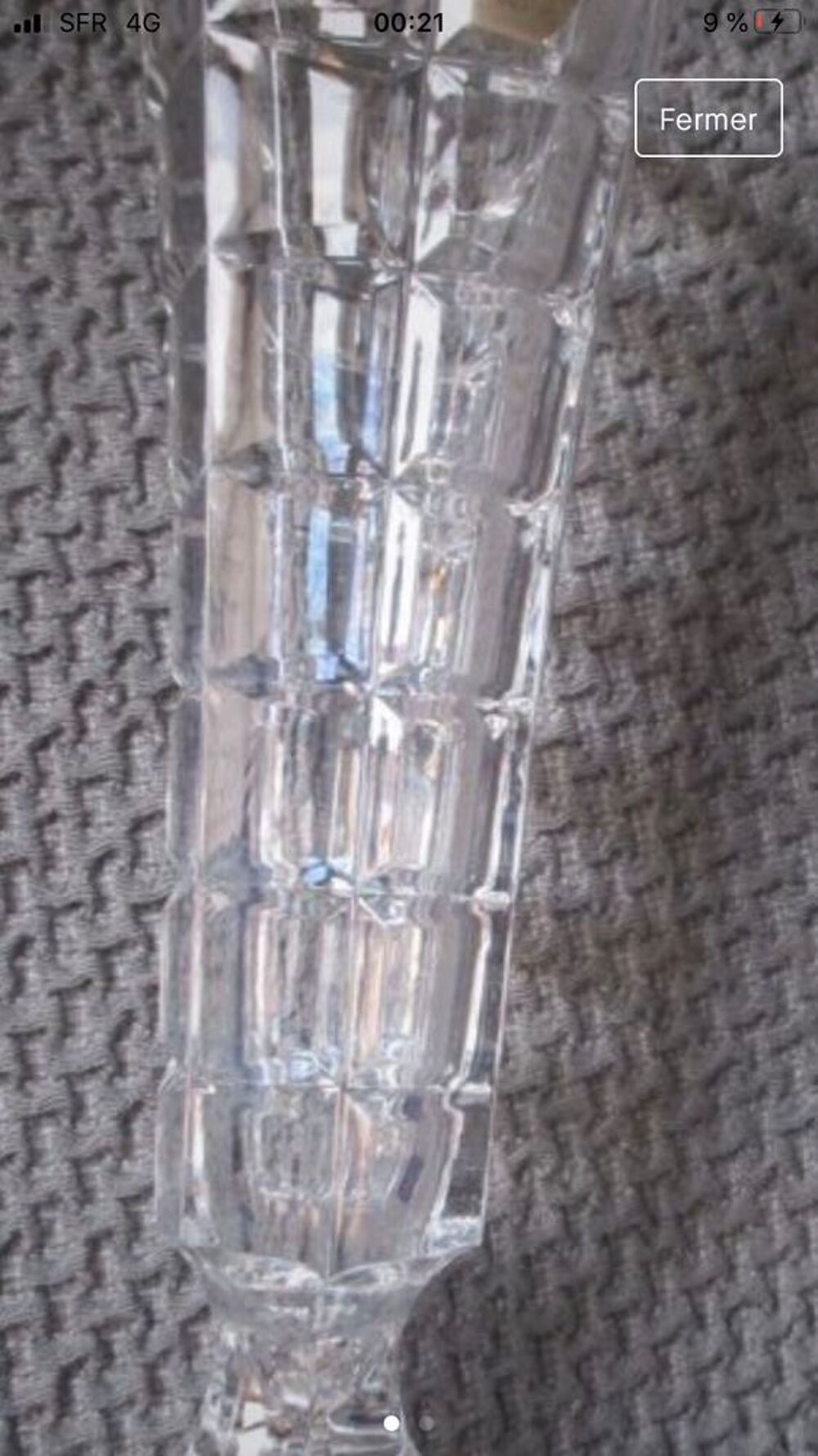 ancien vase en cristal d?arques en parfait &eacute;tat Décoration