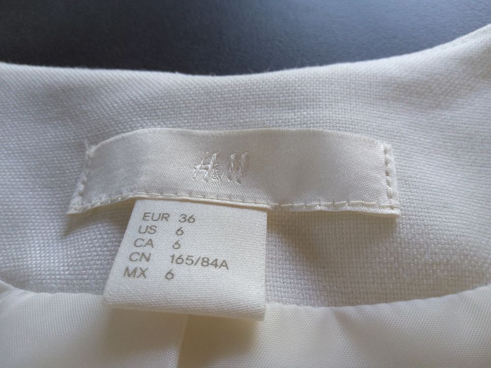 VESTE H&amp;M blanche 36 Vêtements