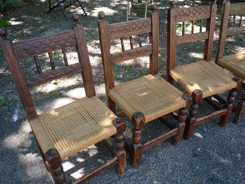 Chaise rustique pyr&eacute;n&eacute;enne /Espagne/art populaire/berger
Meubles