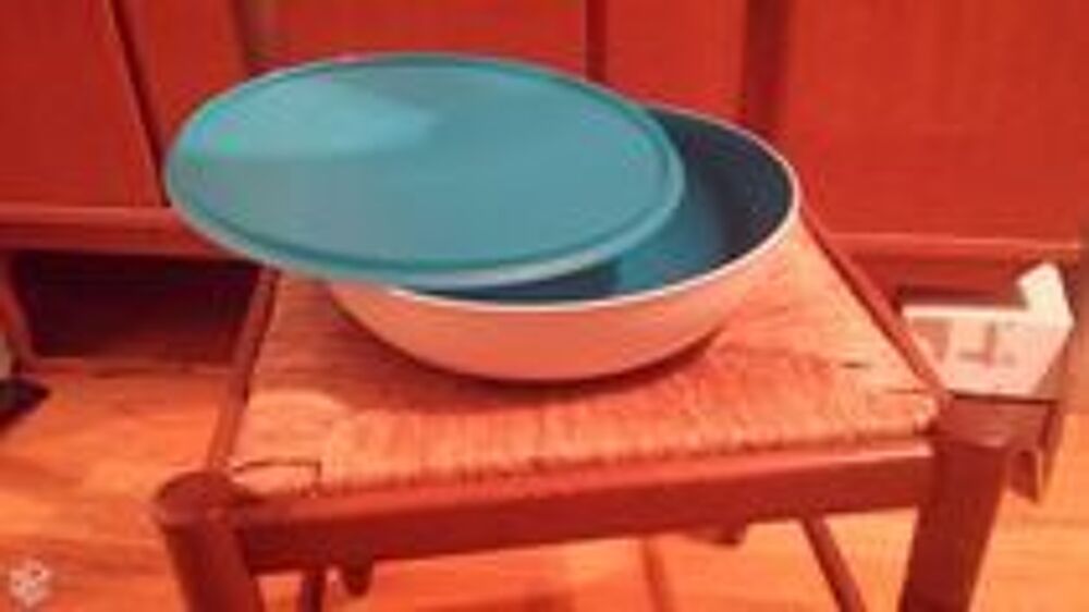 NEUF = Saladier tupperware 3 litres bleu et blanc et autres
Décoration