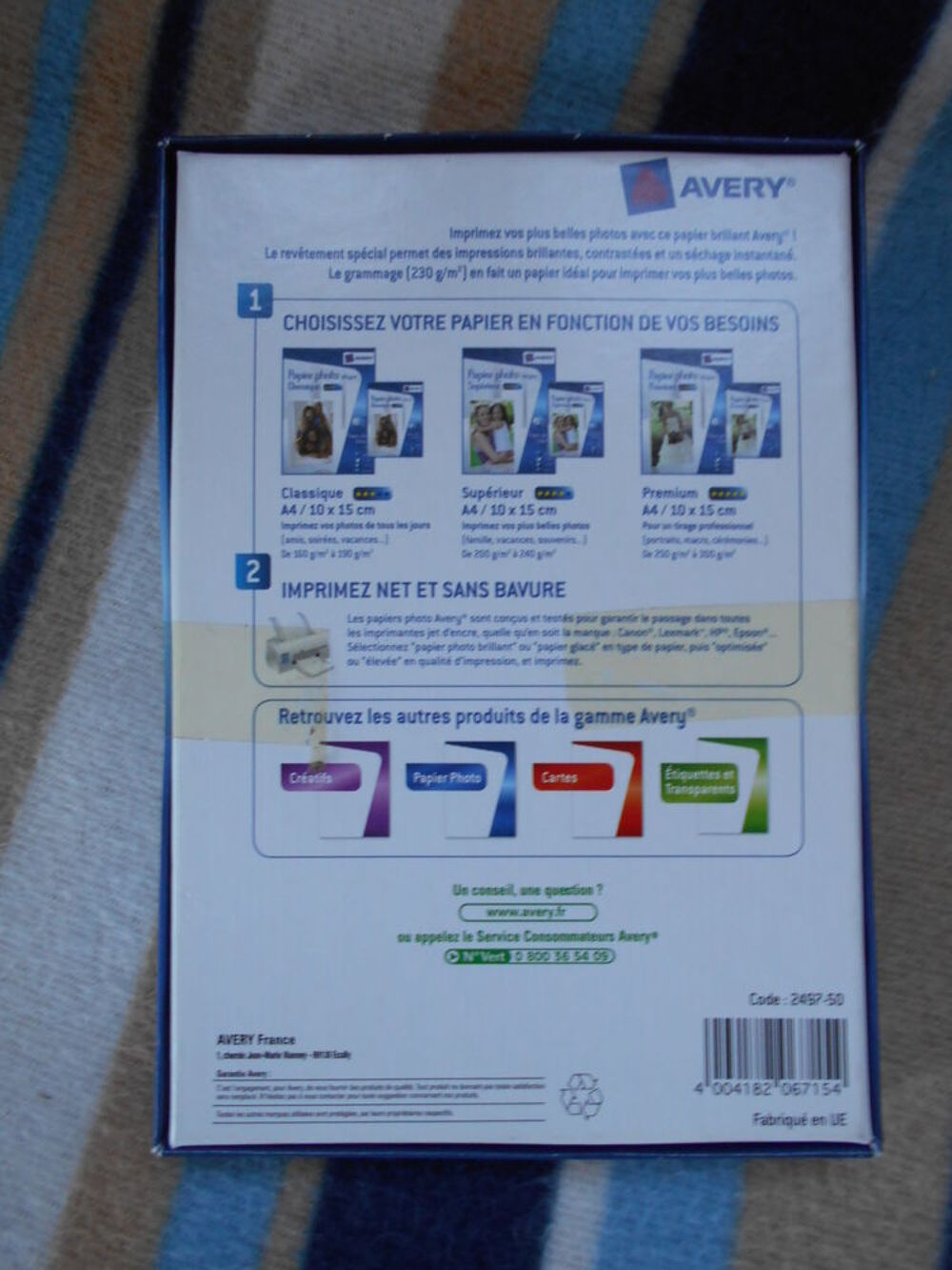 papier photo sup&eacute;rieur, pour imprimante Photos/Video/TV