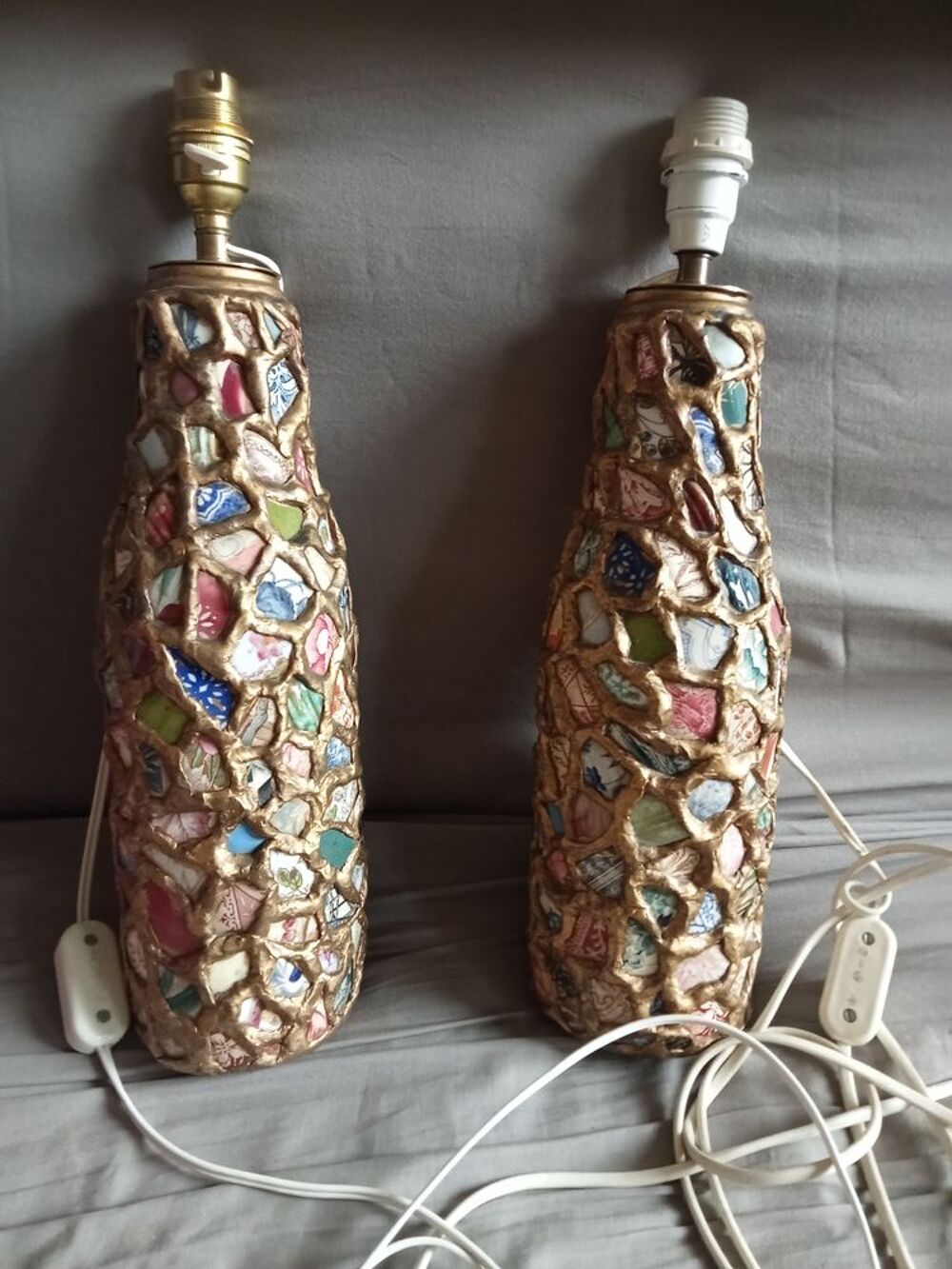 paire de lampe pique assiette 