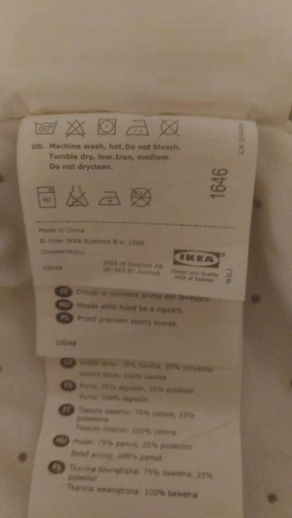 Gigoteuse CHARMTROLL beige, blanc ? taille 6 mois Puériculture
