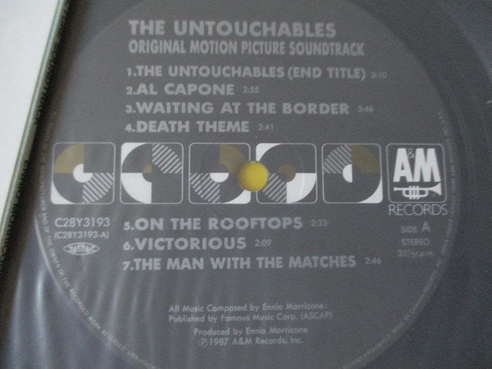 LES INCORRUPTIBLES 33 TOURS ENNIO MORRICONE JAPON LP CD et vinyles