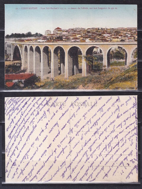 Carte Postale-CPA-FR Algrie CONSTANTINE-Le pont Sidi Rached 2 Lyon 5 (69)