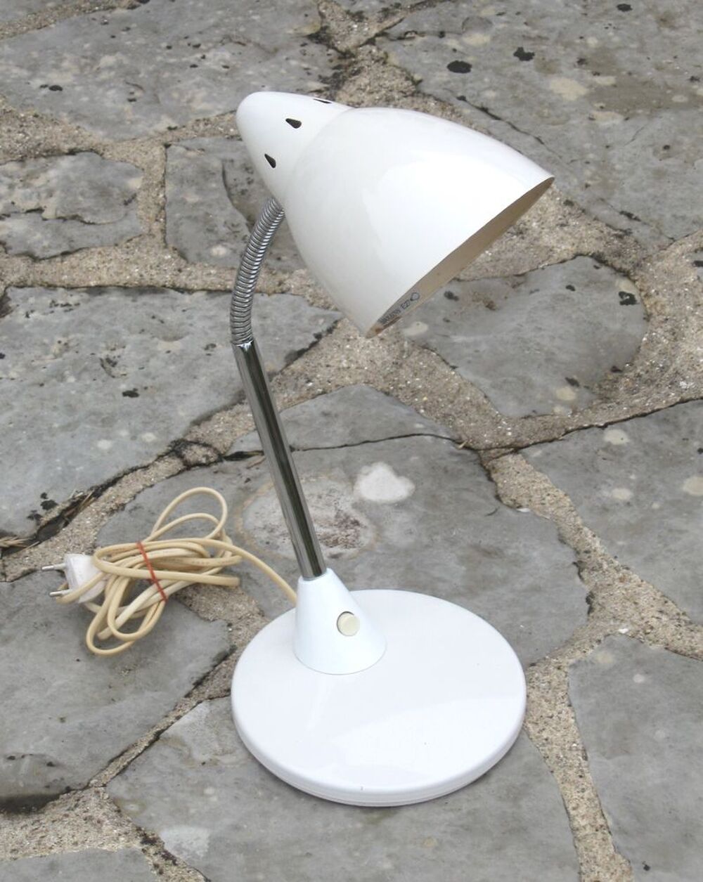 Lampe de bureau vintage blanche Décoration