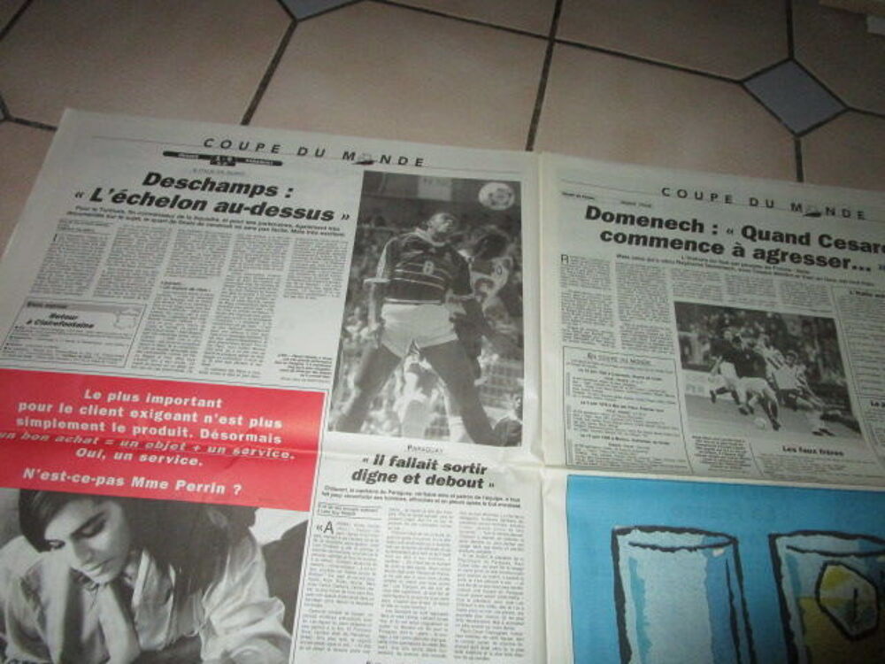 EQUIPE FOOTBALL FRANCE 1998 BUT EN OR"FRANCE PARAGUAY" 