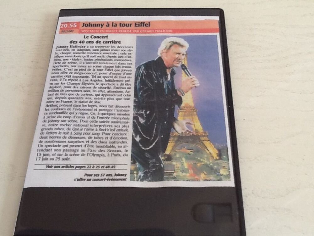 DVD Johnny HALLYDAY enregistr&eacute;s &agrave; la t&eacute;l&eacute; DVD et blu-ray