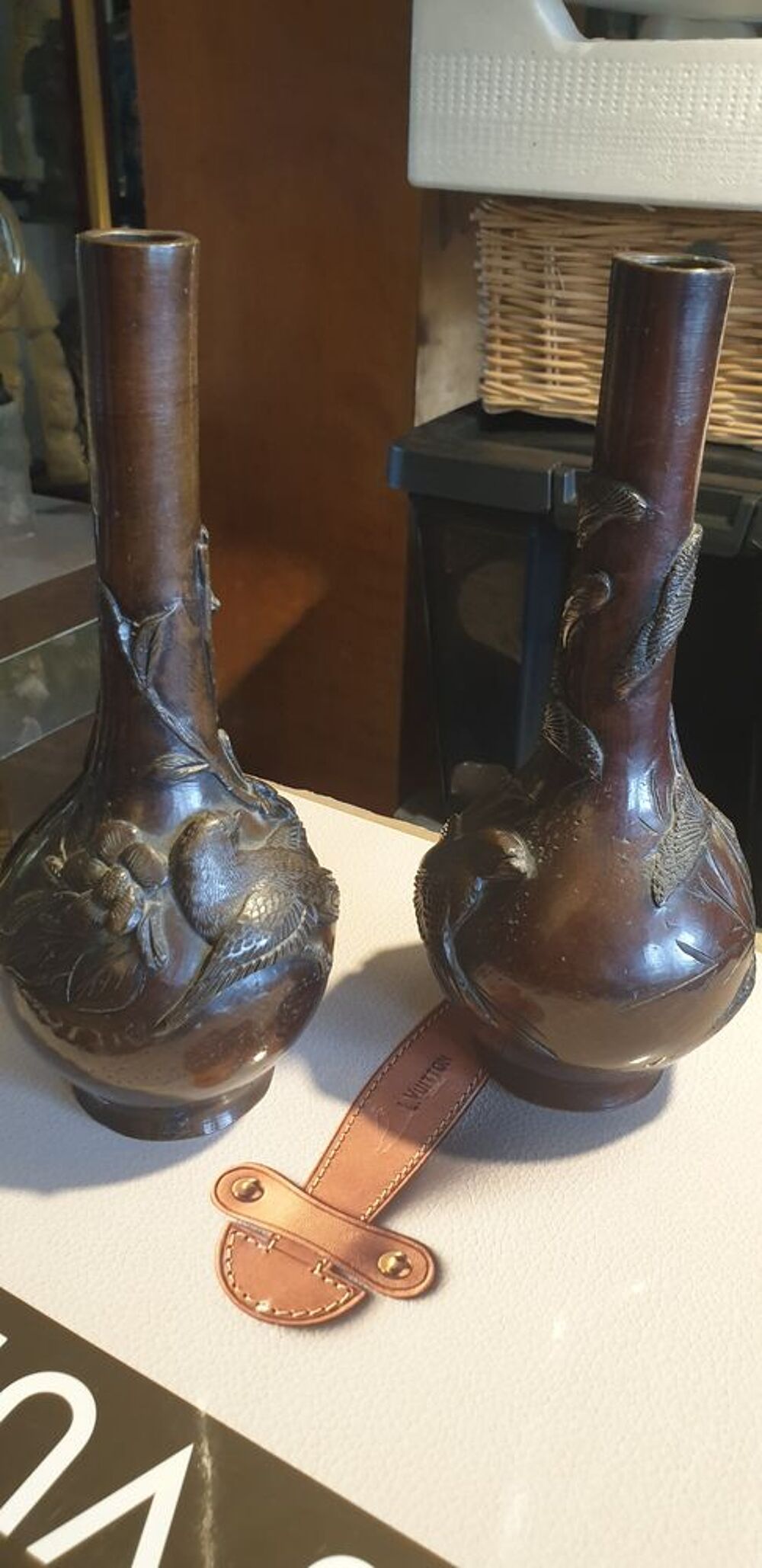 VASES BRONZE JAPONISANT Décoration