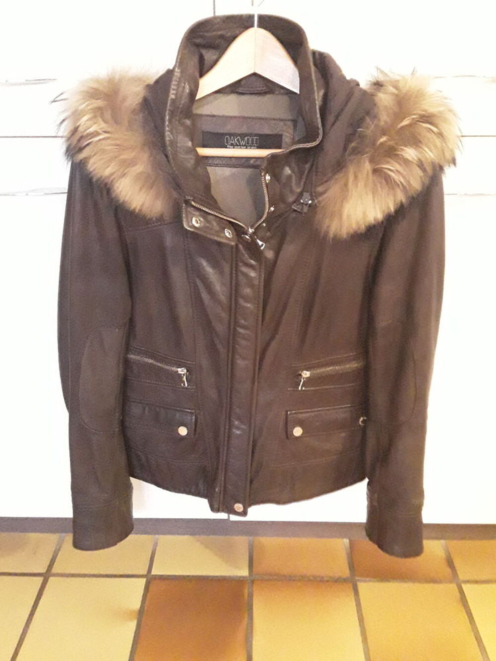 Blouson en cuir Vtements
