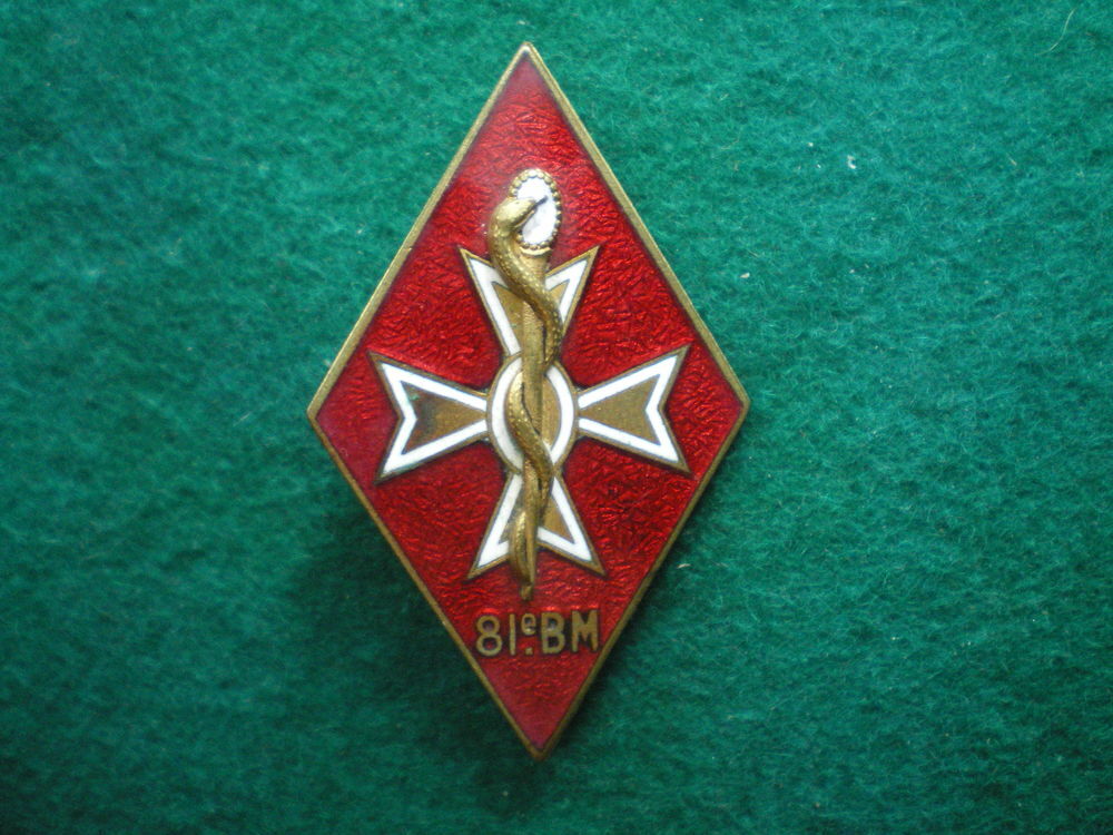 Insigne de Sant&eacute; - 81&deg; B.M - Bataillon M&eacute;dical. 