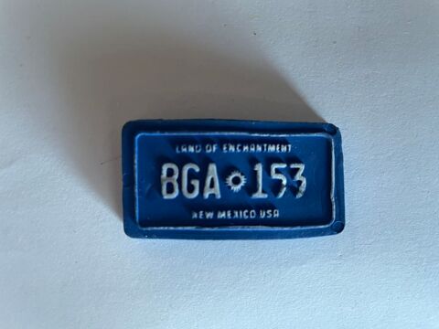 Gomma gomme eraser collection plaque New Mexico bleu 5 Bures-sur-Yvette (91)