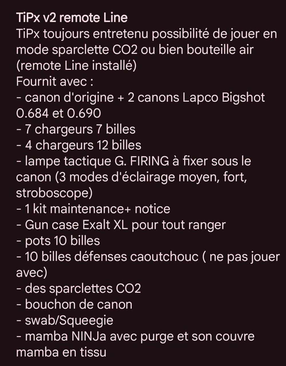Kit Paintball Tpx + Veste Tactique + bouteille Sports