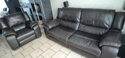 Canap� 3 places 2 relax �lectriques +fauteuil relax �lectriq 450 Dunkerque (59)