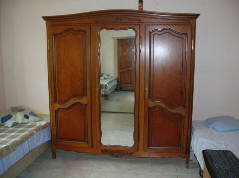 ARMOIRE MERISIER 3 Portes +glace 200 Masseube (32)