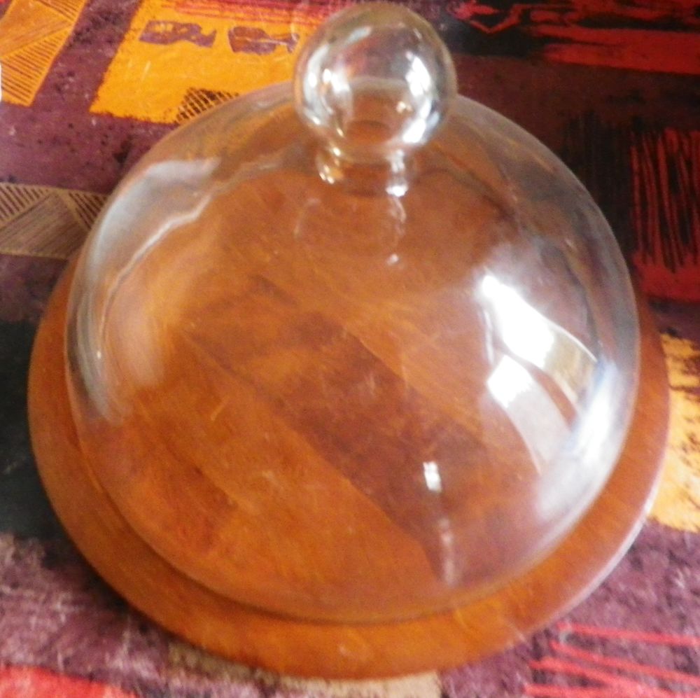 CLOCHE A FROMAGE PLATEAU EN BOIS D'OLIVIER Cuisine