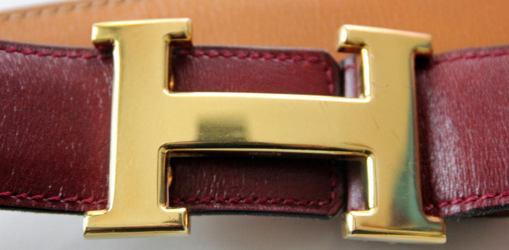 Ceinture r&eacute;versible HERMES vintage 60 Maroquinerie