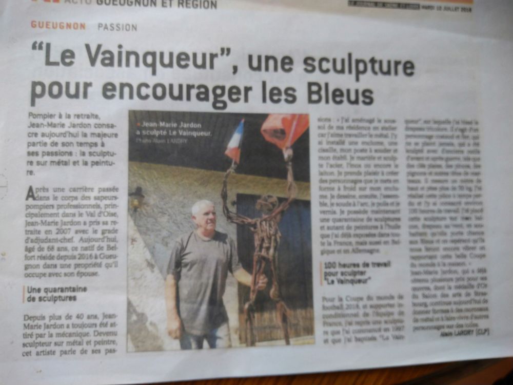  sculptures en acier et laiton Décoration