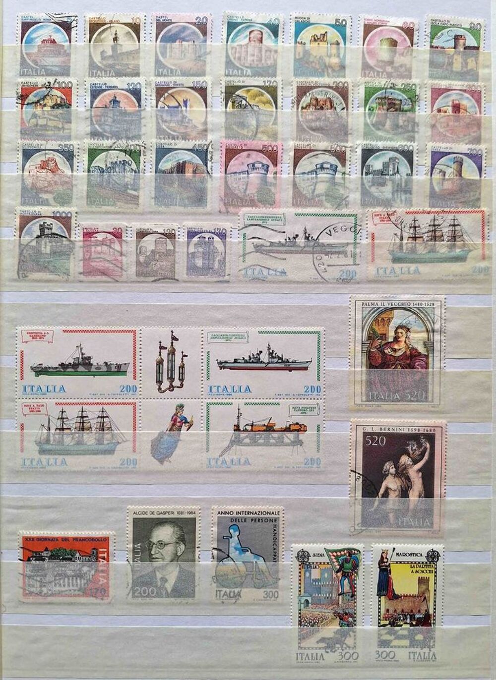 S&eacute;rie de timbres de collection d'Italie bis 