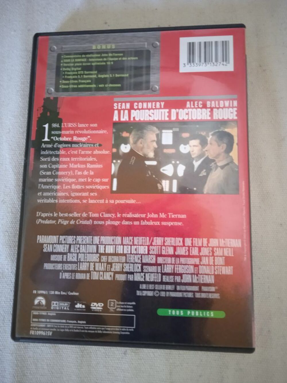 DVD A la poursuite d'Octobre rouge
1989 DVD et blu-ray