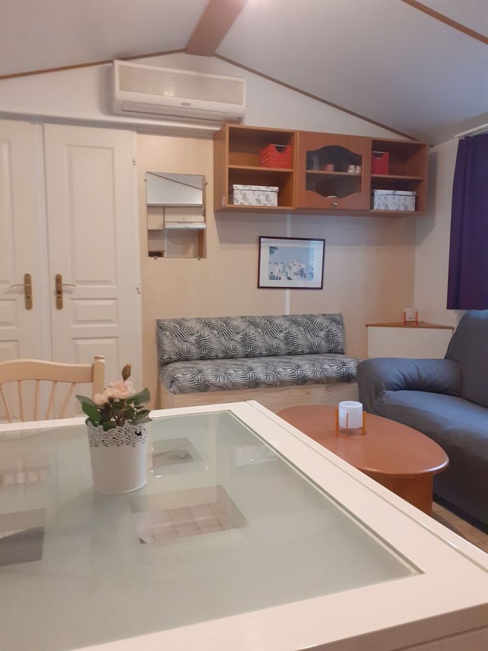   Grand Mobil Home climatisé et Ombragé  Aquitaine, Sainte-Eulalie-en-Born (40200)