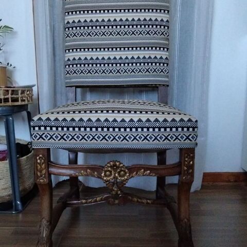 Quatre chaises style Louis XVI en bois sculpté Conflans-Sainte-Honorine (78)