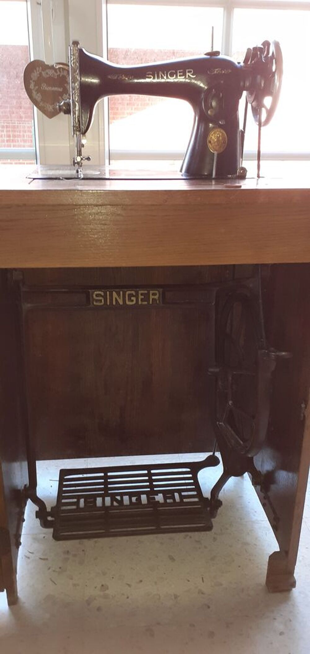 MACHINE A COUDRE SINGER 1938 N&deg; DU MODELE 15B88F80 