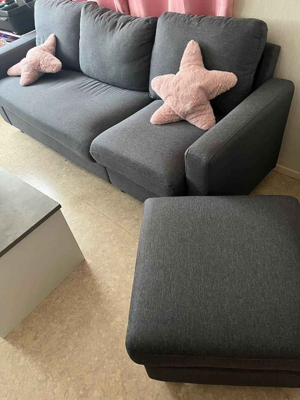 Banquette 3 places et 1 pouf Meubles