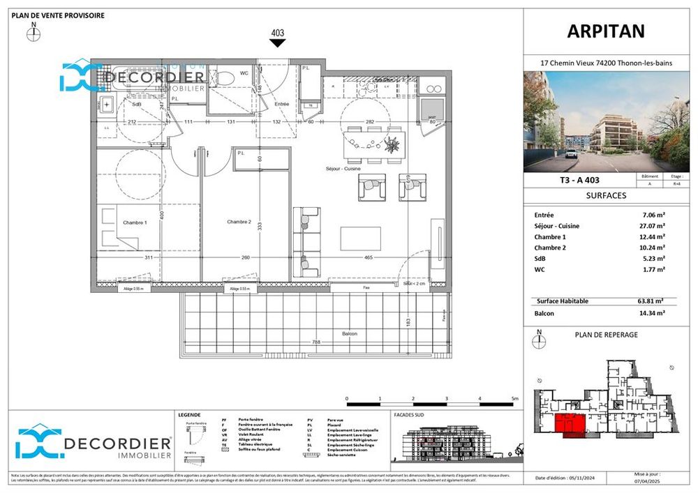 Vente Appartement T3 NEUF  À VENDRE - THONON-LES-BAINS (74200) Thonon les bains
