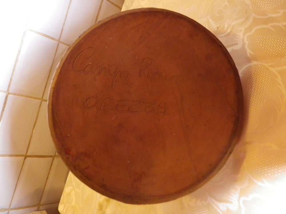 Ancien PLAT PANIER A FROMAGE POTERIE CORSE CAMPO PIANO OREZZ Décoration