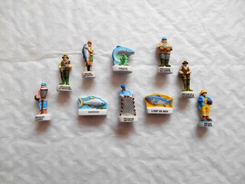 Lot de 10 Fèves thème Pêcheurs et Poissons 10 Villejuif (94)