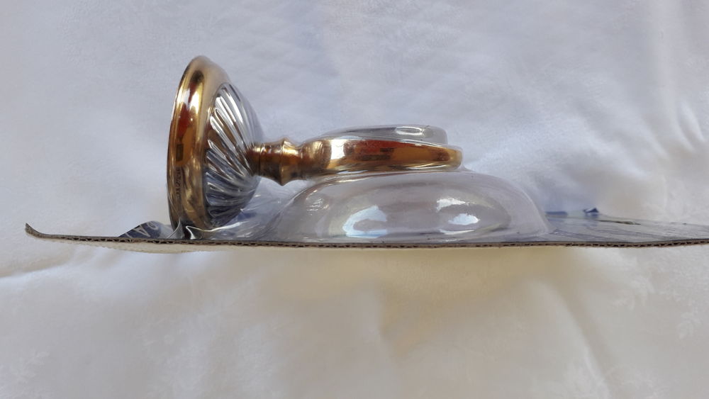 Porte savon mural verre et dorure &agrave; l'or fin
Dcoration