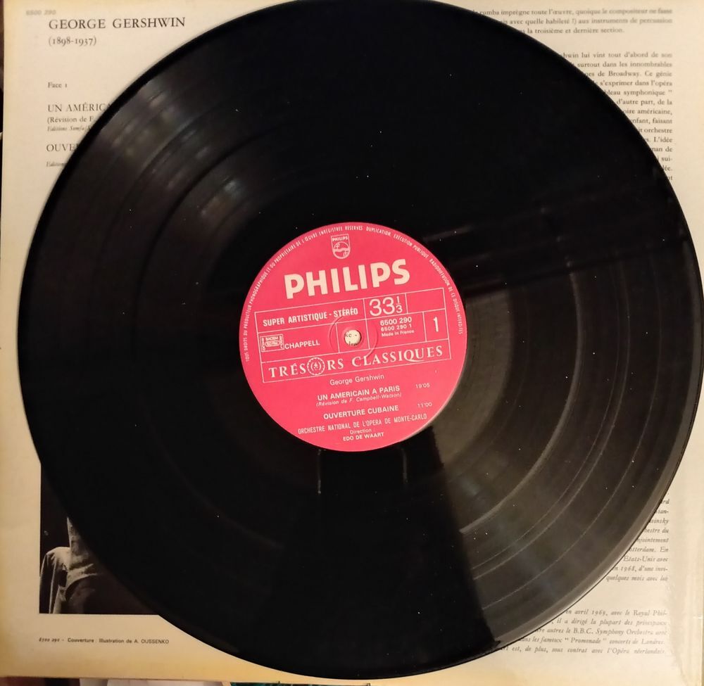 GEIRGE GERSHWIN / UN AMERICAIN A PARIS/ DISQUE VYNIL 33 TOUR CD et vinyles