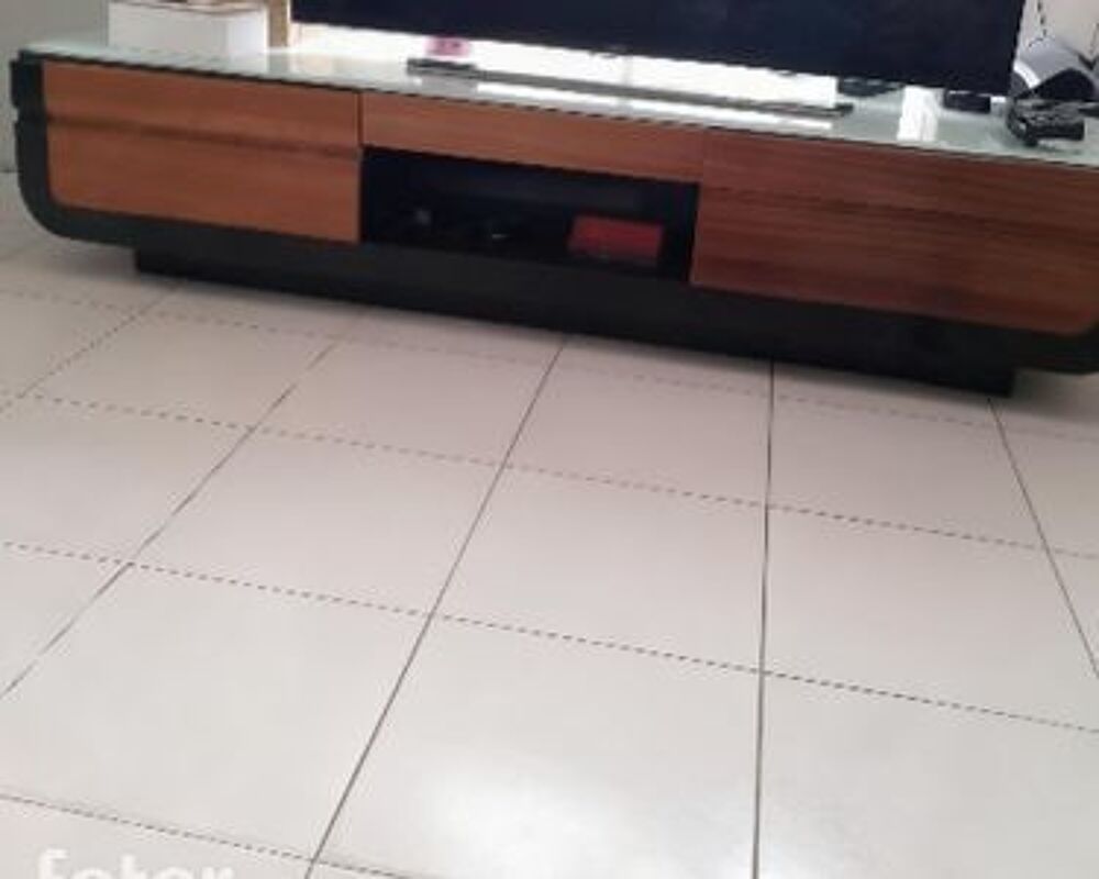 Grand meuble TV design bois et verre - &Agrave; bricoler Meubles