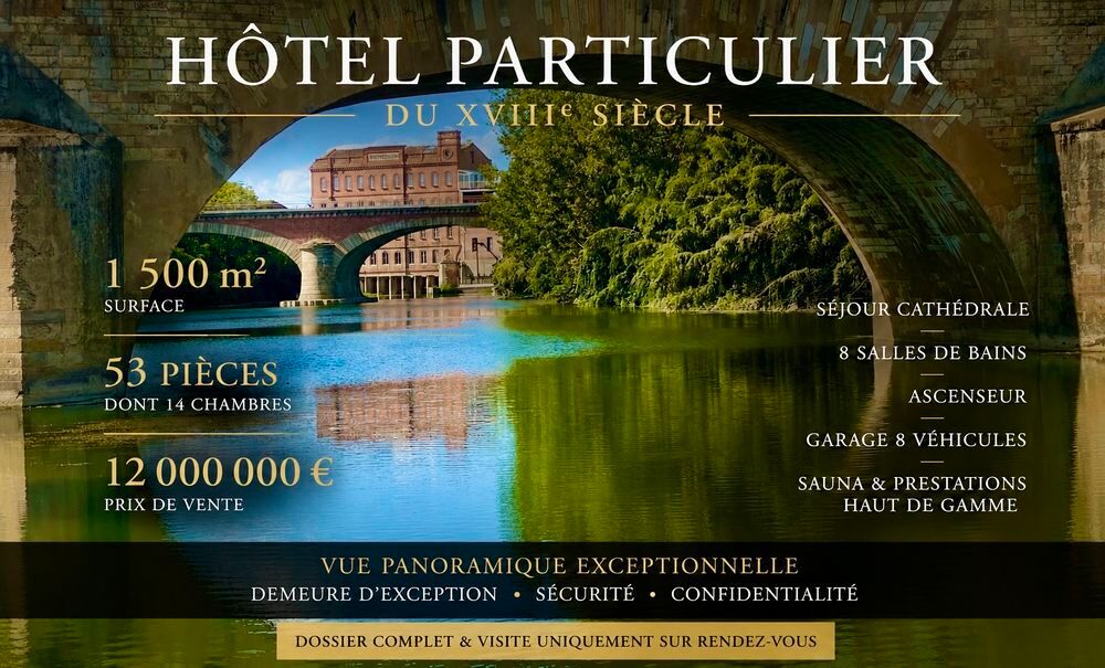 Vente Hôtel particulier Hôtel particulier d'exception du XVIII siècle (1 500 m2) Montauban