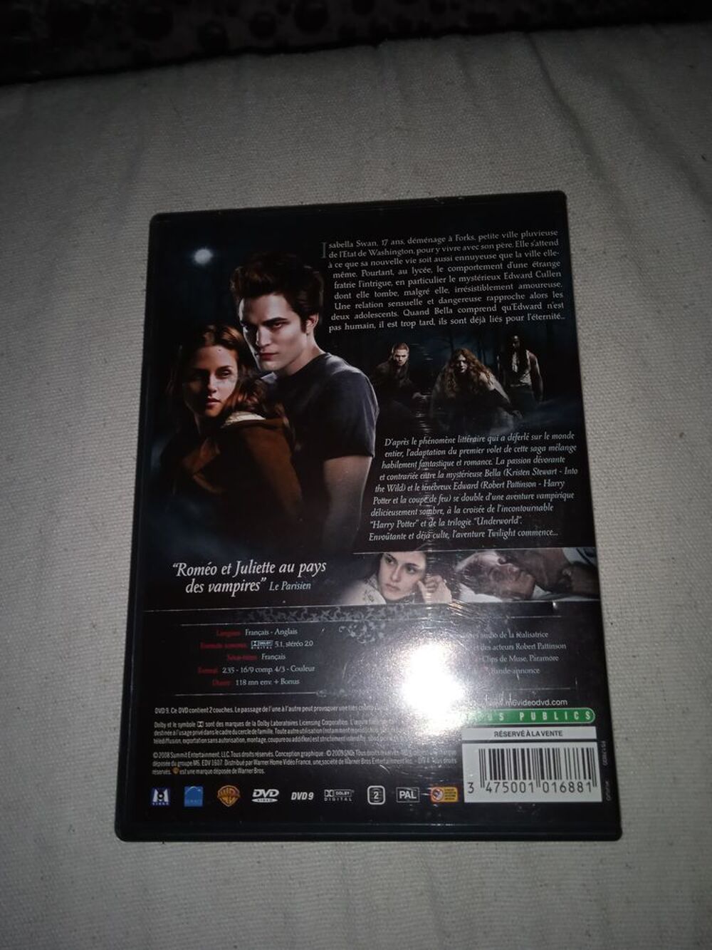 DVD Twilight Chapitre 1
Fascination
2009
DVD et blu-ray