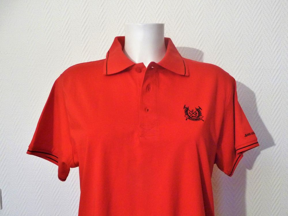 Polo/ Tee Shirt en 100% Coton Rouge- Jean Louis Scherrer Vêtements