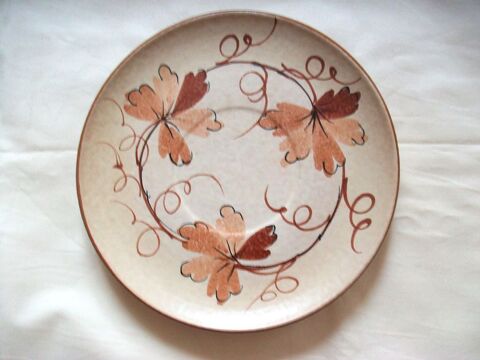 Lot 2 assiettes anciennes dessert gr�s estampill�es 70's 10 Thizy (69)