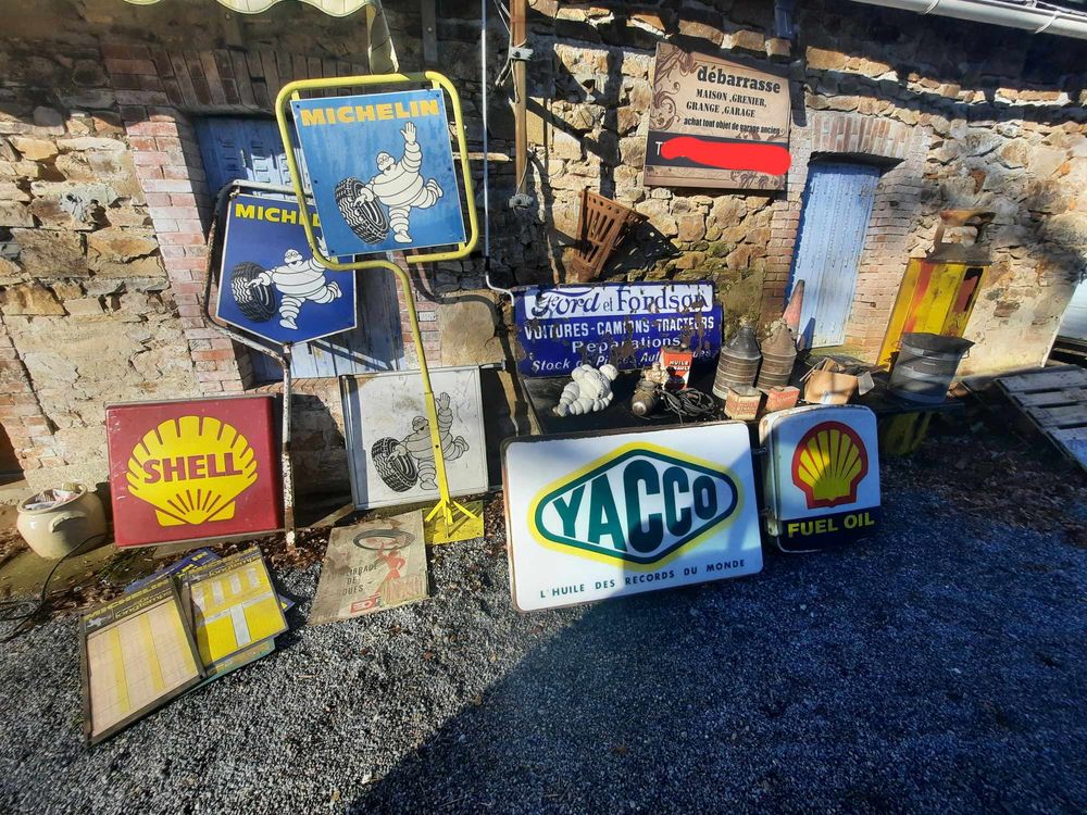 objet de garage ancien plaque emaillee 