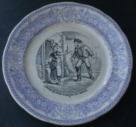 Assiette parlante Sarreguemines (Pierre qui roule...) 10 Montauban (82)