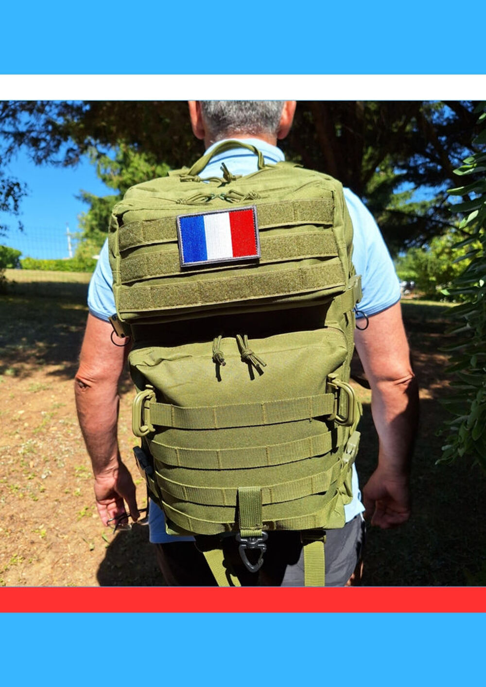 Sac &agrave; dos tactique 50L ? Vert militaire, rando, outdoor Maroquinerie