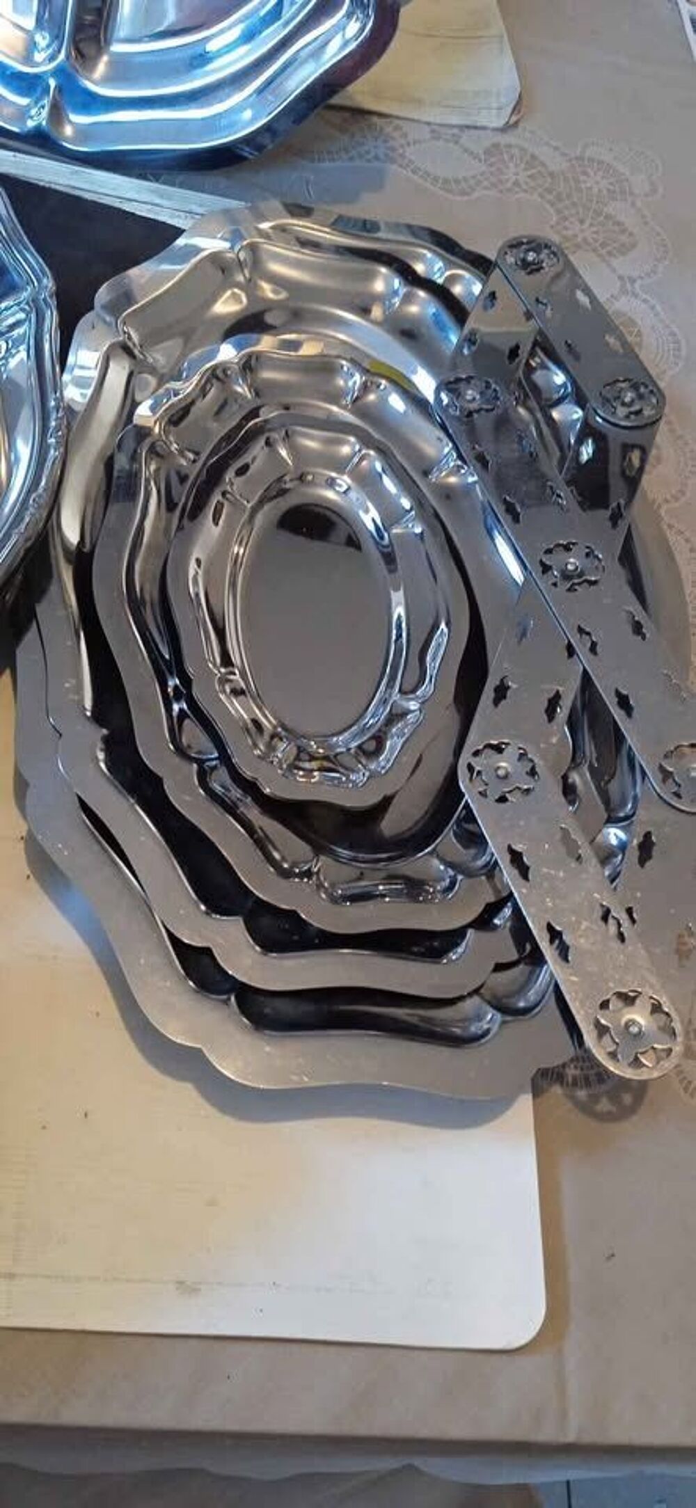 service plat en inox ancien Cuisine