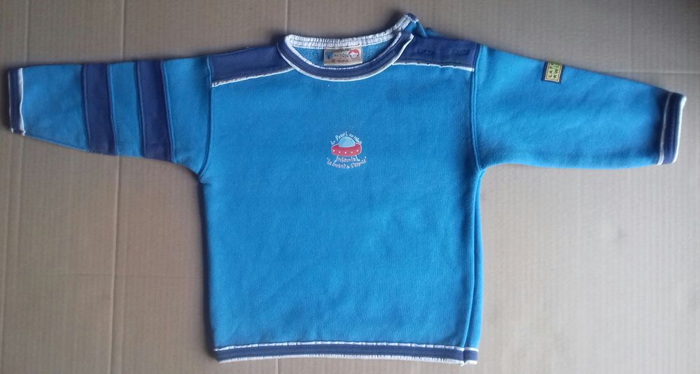 Sweat shirt bleu - DPAM- 12 mois Puériculture