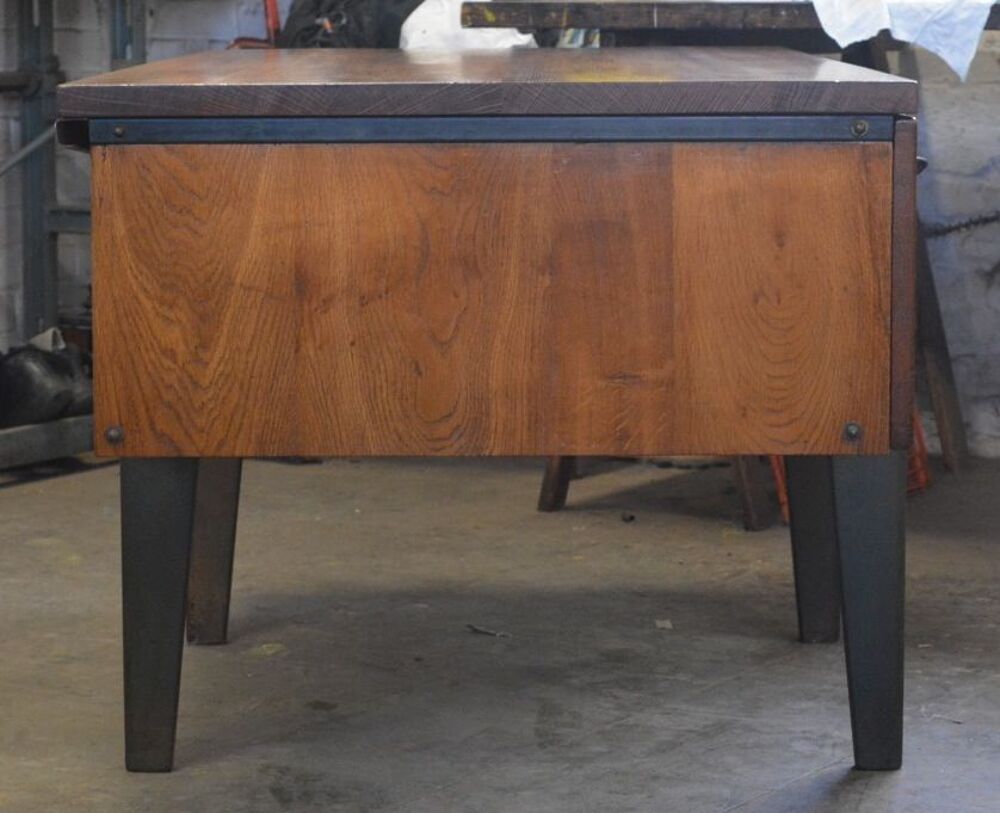 Bureau bois et m&eacute;tal Meubles